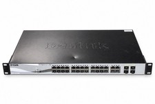 D-LINK DGS-1210-28MP 370W PoE+ 24 Gigabit Port Switch 4× SFP+ Rack Mount picture