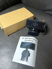 HD 1080P USB 2.0 Webcam 30fps Black w/ Clip Mount, Cable, Manual, Box picture