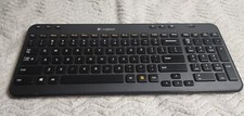 LOGITECH K360 Portable Wireless Black Keys Full Size Keyboard VGUC picture