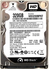Wd black 320gb 2.5'' hdd, wd3200bpkt-00pk4t0, 14 jul 2013 r, dcm: haotjbb picture