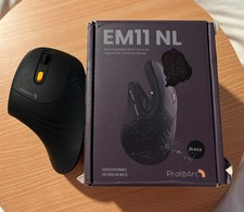 ProtoArc EM11 NL Rechargeable Multi-Device Ergonomic Vertical Mouse Black picture
