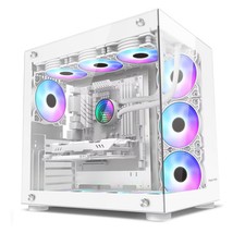 New Arrival E-ATX Gaming PC Desktop White Computer Case Tower Cabinet picture