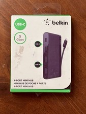 Belkin Portable USB-C 4-Port Mini Hub - 2 x USB-C, 2 x USB-A USB 3.1 5Gbps picture