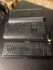 LOT OF 3 Computer Keyboards 2 Logitech And 1 Lenovo Used Tech See Pics picture