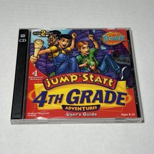 JumpStart 4th Grade Adventures CD-ROM 2000 Deluxe 2-CD Set Educational PC Mac picture