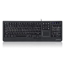 Perix PERIBOARD - 313 Keyboard with touchpad LED backlight installed Wired stand picture