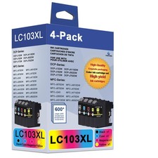 LC103 XL Multicolor Ink Cartridges Clog-Free 4-Pack for Brother picture