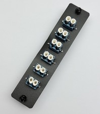 FSPNLCDS6B HUBBELL, FIBER OPTIC PANEL ADAPTER  12 FIBER  6 PORT picture