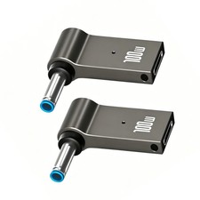 2pc 100W USB Type C Female to DC Male Jack 4.5x3.0 mm Fast Adapter for HP Laptop picture