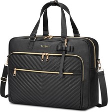Taygeer 17 Inch Laptop Bag for Women, Large Convertible Quilted Briefcase picture