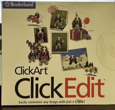 Broderbund ClickArt Click Edit 3-Disk Set 50,000 ClickArt Images 1999 READ picture