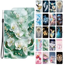 Lion Feather Flower Wallet Cover Case for OPPO A6X A6S A6T A60 A40 A59 A74 A15 picture