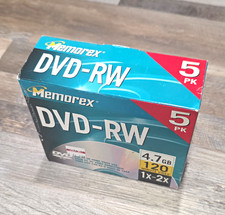 Memorex DVD-RW Rewritable 4.7GB 120 Min 1x-2x 5-Pack Jewel Case picture