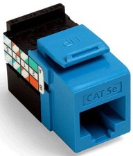 Leviton 5G108-RL5, Blue, Category 5E, Snap-In, Modular UTP Jack, 1pc picture