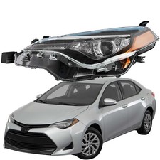 Driver Side Headlight Assembly for Toyota Corolla 2017-2019 LE, Replacement Lamp picture
