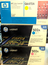 ✨HP Q6471/2/3A 502A set Cyan Magenta Yellow Toner CP3505 3600 3800 ✨ picture