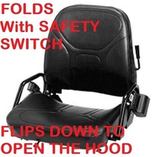 FORKLIFT FLIP DOWN SEAT with SWITCH SEATBELT FOLD CAT CLARK MITSUBISHI KOMATSU picture