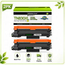 2PC Toner Cartridge fit Brother HL-L2460DW MFC-L2820DW HL-L2400D TN830XL Black picture