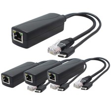 4 PCS 5V PoE Splitter USB Type C 48V To 5V 2.4A IEEE 802.3af 10/100Mbps picture