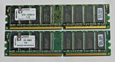 2GB Kit 2x1GB DDR 400MHz PC-3200 184-Pin Desktop RAM Kingston KTH-D530/1G Match picture