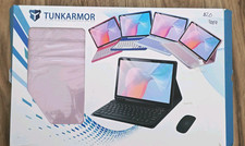TUNKARMOR Pink PU Leather Bluetooth Keyboard Case & Mouse for iPad Pro 12.9 picture
