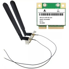 AX210HMW WiFi 6E Mini PCIe Network Card Cable 8dBi Antenna Low Profile Bracket picture