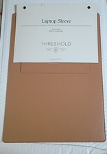 Threshold Laptop Sleeve Fauzx Suede Tan Size 11 x 15.5 inch New picture
