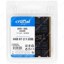 Crucial 64GB 2x32GB PC5-44800 Factory Sealed Laptop Memory RAM (CT2K32G56C46S5) picture