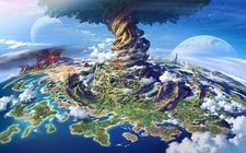 Landscape fantasy art trees mana tree giant world Custom Gaming Mat Desk picture
