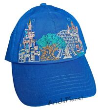 2024 Walt Disney World 4 Parks Embroidered Baseball Cap Hat - Blue picture