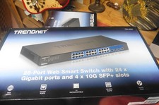 TRENDnet 28 Port Web Smart Switch 24 x Gig 4 x10G  SFP Slots Black TEG- 30284 /A picture