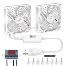 140Mm USB Dual Fan with Digital Temp Control 5V Quiet PC Ventilator picture