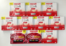 Maxell 10X 5PK CD-R Music Audio Recording 32x 80 Min 700 MB Compact Disc NEW picture