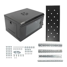 6U Wall Mount Network Cabinet 15.5in Deep with Lock for Data Center Rack