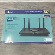 TP-Link AX1800 Dual Band Wi-Fi 6 Gigabit Router Archer AX21 Black Works W/Alexa picture