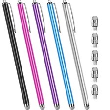 Long Stylus Pens for Touch Screens (5 Pack Passive stylus, Mesh tips 5pack  picture