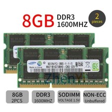 Samsung 16GB 2x8GB 4GB DDR3 1600MHz PC3-12800S SODIMM 204Pin Notebook Memory LOT picture