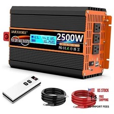 2500 Watt Pure Sine Wave Power Inverter 12V DC to 110V 120V Converter 12V-2500W picture