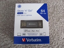 New Verbatim iStore 'n' Go Dual 64GB USB 3.0 Flash Drive (USB Type-A/Lightning) picture