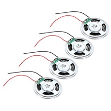 uxcell 4 Pcs 0.5W 8 Ohm Small Speakers Metal Shell Internal Micro Magnet picture