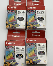 Lot of 4 Genuine OEM Canon BC-06 Tri-color BJ Ink Cartridge Brand New NIP picture