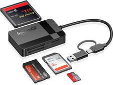 SD Card Reader, Memory Card Reader 4 in 1 USB C USB 3.0 Dual Connector Adapter picture