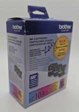 NEW OEM - BROTHER LC103CL 3-PACK COLOR INK CARTRIDGES - LC1033PKS  picture