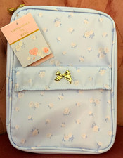 LoveShackFancy x Yoobi Padded Blue/White Floral Tech Case Zip NWT picture