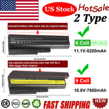 Battery for IBM ThinkPad T61 T61p T60 R61 R61i R60 T500 W500 R500 40Y6795 6/9Ce picture