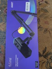 FIFINE AM8T USB/XLR Dynamic Microphone w/ Mute, Boom Arm, Black picture