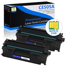 2 Pack CE505A 05A Black Toner Cartridge For HP LaserJet P2035 P2035n P2050 P2055 picture