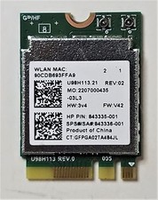 GENUINE HP 15-BA052WM 15-BA SERIES WI-FI WIRELESS CARD 843335-002 843336-001 picture