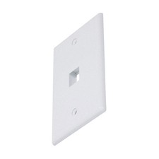 MONOPRICE 6725 WallPlate,Blank Keystone,1 Hole,White 14J390 picture