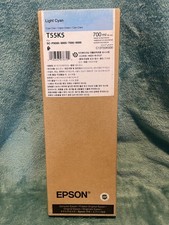 Genuine Epson Light Cyan Ink Cartridge T55K5 Date: January 2027 picture